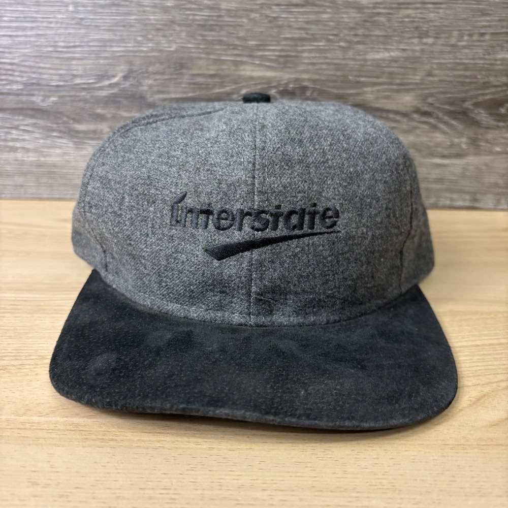 Innerstate Hat Cap Snap Back Heather Gray Black Suede Brim Embroidered Mens